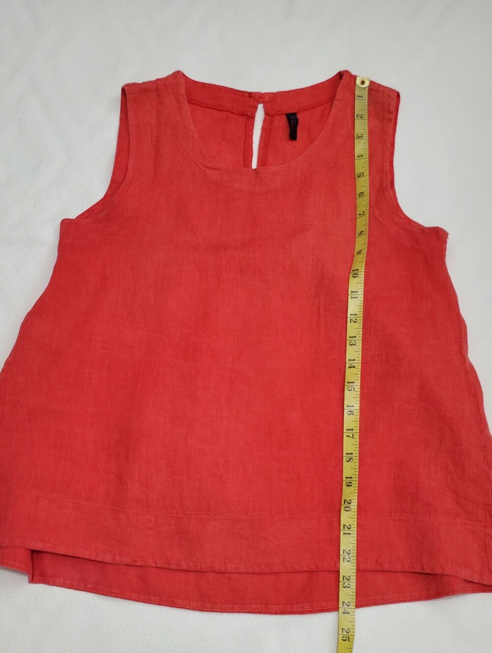 INIZIO Italian Linen Sleeveless Red Tank Top Women Small - Picture 6 of 6